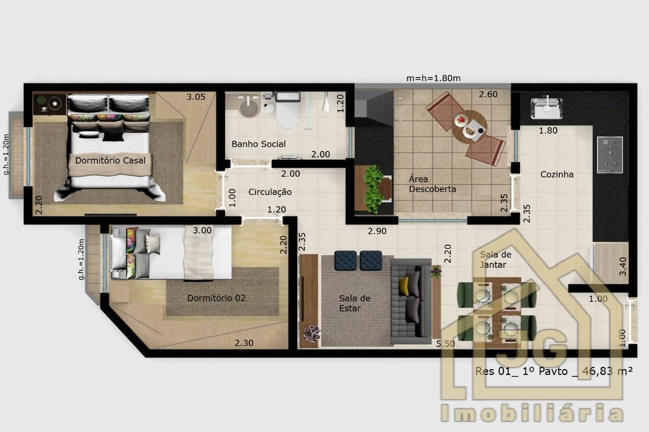 Cobertura, 2 quartos, 88 m² - Foto 9